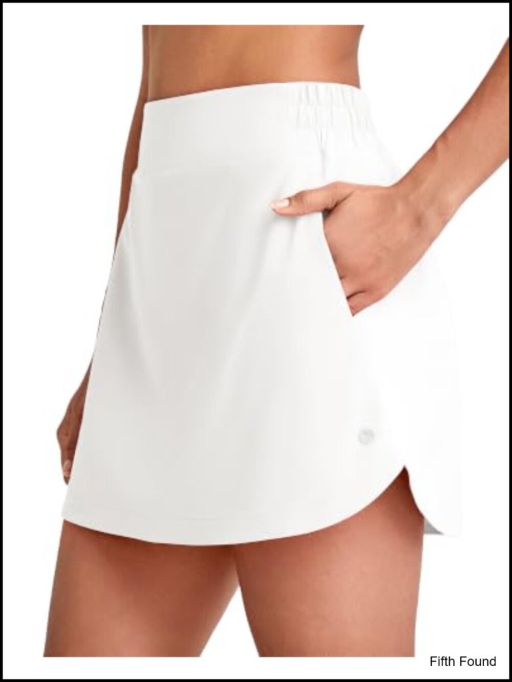 A-Line High Waisted Golf Tennis Skort with 4 Pockets Slit Hem